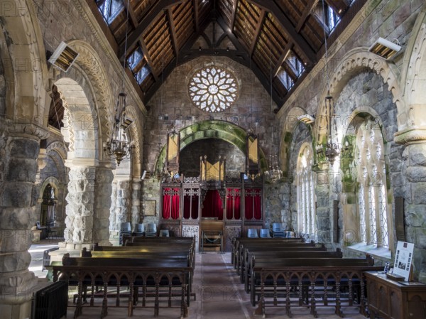 Church St. Conan's Kirk at lake Loch Awe, Scotland, UK