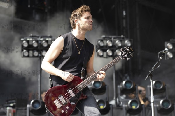 Adenau, Germany, 7 June 2024: Royal Blood (Mike Kerr, vocals, bass) play at Rock am Ring. The festival takes place at the Nürburgring race track near the town of Adenau from 7 - 9 June 2024, Europe