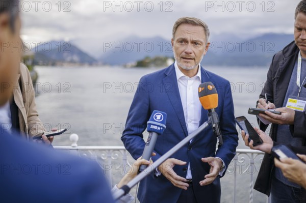 G7 meeting of finance ministers in Stresa. Christian Lindner (FDP), Federal Minister of Finance, at a press statement Stresa, 23 May 2024. Photographed on behalf of the Federal Ministry of Finance