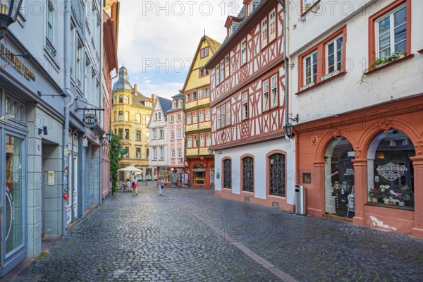 Leichhofstraße in Mainz, historic houses in the historic city centre, Rhineland-Palatinate, Germany, Europe