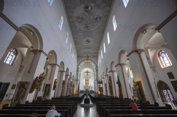 Interior of St Kilian's Cathedral, Würzburg, Lower Franconia, Bavaria, Germany, Europe