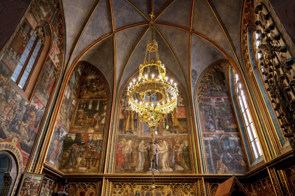 Prague castle, Gothic Metropolitan Cathedral of Saints Vitus, Wenceslas and Adalbert, Saint Wenceslas Chapel, Prague, Czech Republic, Europe