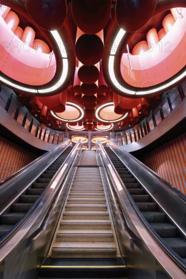 Pannenhuis metro station, Brussels, Brabant, Belgium, Europe