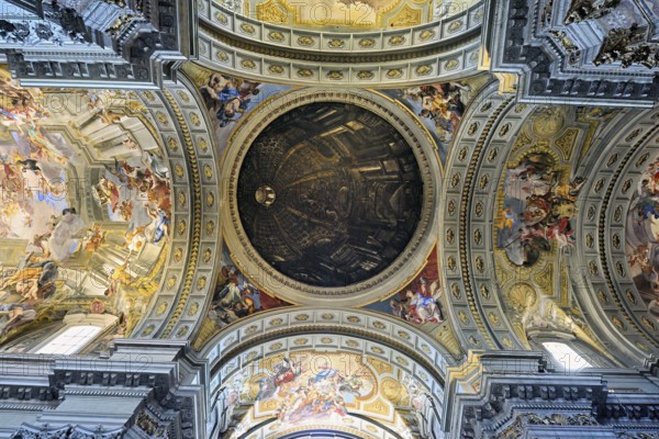 Interior view, Chiesa di Sant Ignazio di Loyola, Rome, Lazio, Italy, Europe