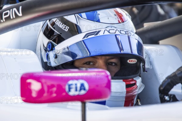 10 May 2024, Hockenheimring (Germany: Free practice of the FRECA (Formula regional by Alpine 2024) . Picture: Close-up of Doriane Pin France in the cockpit (Iron Dames racing team)