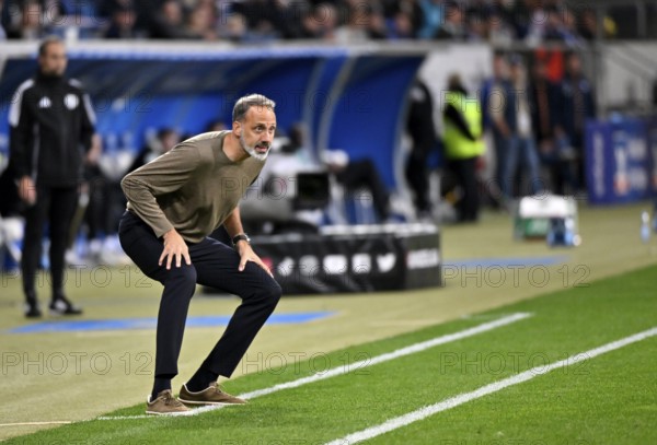 Coach Pellegrino Matarazzo TSG 1899 Hoffenheim on the sidelines Gesture Gesture PreZero Arena, Sinsheim, Baden-Württemberg, Germany, Europe