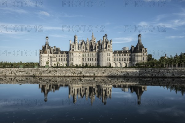 Chambord Castle, north façade, UNESCO World Heritage Site, Loire, Department Loire et Cher, Centre Region, France, Europe