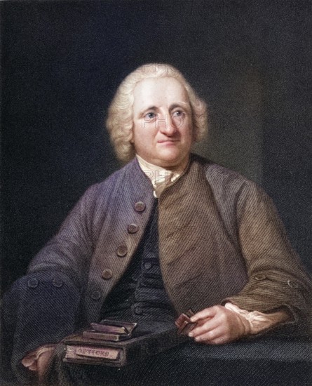 John Dollond 1706, 1761 English optician From the book Gallery of Portraits, London 1833, Historic, digitally restored reproduction from a 19th century original, Record date not stated
