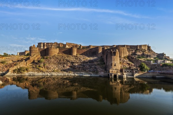 Famous indian tourist attraction, Mehrangarh Fort, Jodhpur, Rajasthan, India, Asia