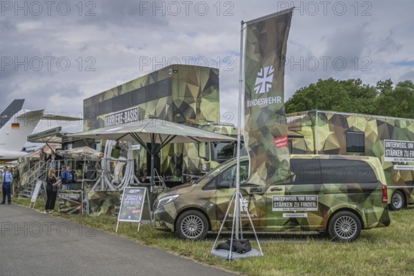 Bundeswehr pavilion, career base, recruitment, advertising, ILA 2024, International Aerospace Exhibition Berlin, Schönefeld, Brandenburg, Germany, Europe