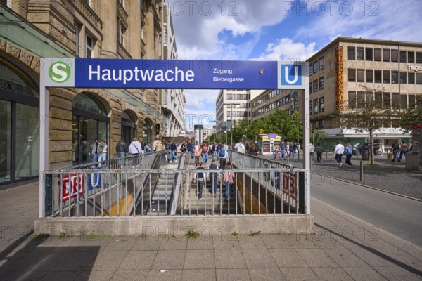 Hauptwache underground and S-Bahn station in the city centre of Frankfurt am Main, district-free city, Hesse, Germany, Europe