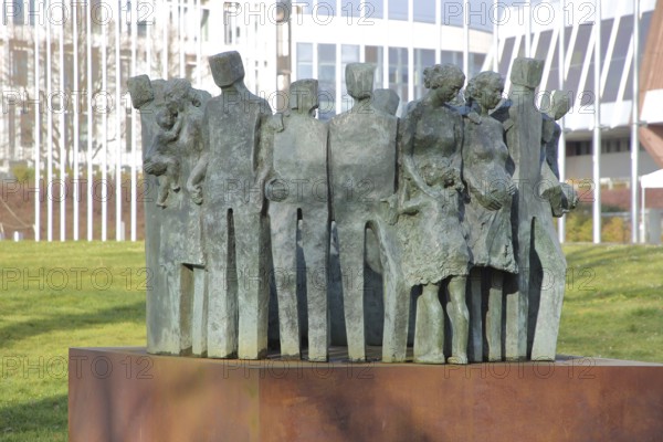 Sculpture Human Rights by Mariano González Beltrán, bronze sculpture, sculpture group, symbol, rights, fundamental rights, Council of Europe, Palace of Europe, Strasbourg, Bas-Rhin, Alsace, France, Europe