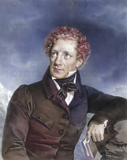 Ferdinand Raimund, actually Ferdinand Jakob Raimann, 1 June 1790, 5 September 1836, was an Austrian actor and playwright, Historical, digitally restored reproduction from a 19th century original, Record date not stated