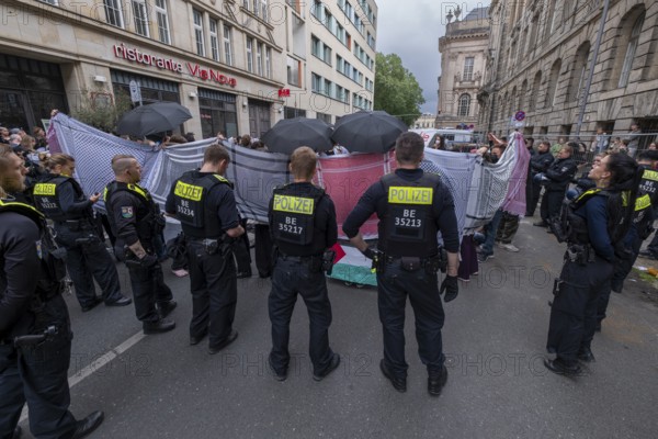 Germany, Berlin, 22 May 2024, Pro-Palestine demonstrators occupy HU building, social science institute of Berlin's Humboldt University, Europe