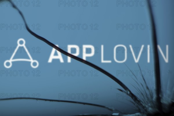 App lovin logo is visible on the broken glass. AppLovin Corporation is an American mobile technology company