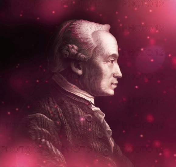 Immanuel Kant, 1724, 1804, German philosopher of the Enlightenment, digitally altered