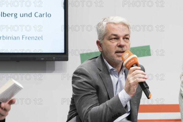 FRANKFURT AM MAIN, Germany, October 20 2023: Carlo Masala (*1968, German political scientist (born 1968) on stage at the 75th Frankfurt Book Fair, Europe