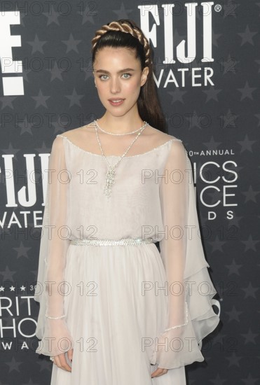 Margaret Qualley at the 30th Annual Critics Choice Awards held at the Barker Hangar in Satna Monica, USA on February 7, 2025, Santa Monica, California, USA, North America