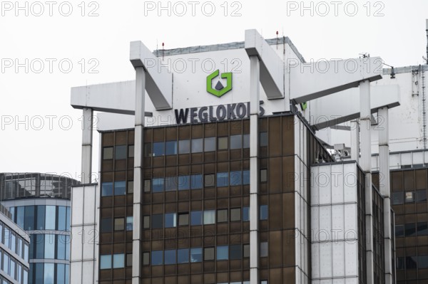 Katowice, Silesian, Poland, March 24, 2024, Headquarters of the Weglokoks company, a coal exporting industry, Europe
