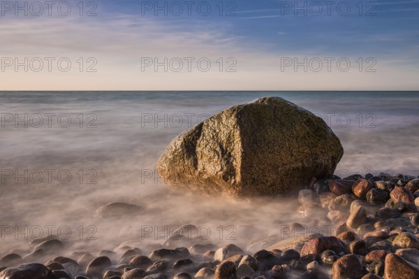 Erratic boulder on the Baltic coast