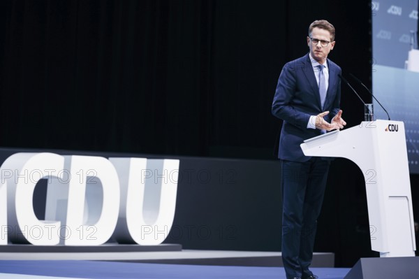 Carsten Linnemann, Deputy Chairman of the CDU, recorded at the CDU Germany 2024 party conference in Berlin, 6 May 2024