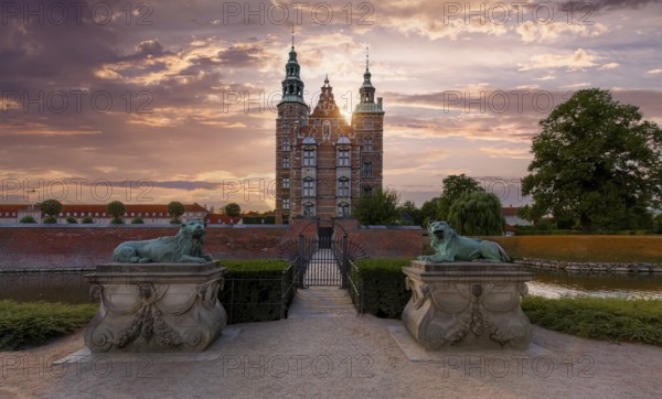 Famous Rosenborg castle, one of the most visited tourist attractions in Copenhagen