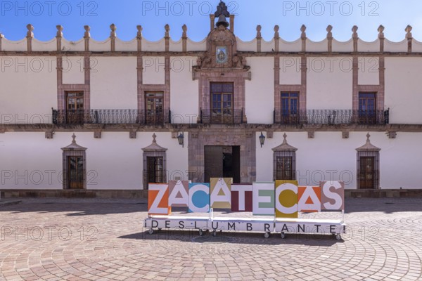 Zacatecas, Mexico-17 September, 2021: Colorful old city streets in historic city center of Zacatecas near central cathedral. It is a popular mexican tourism destination