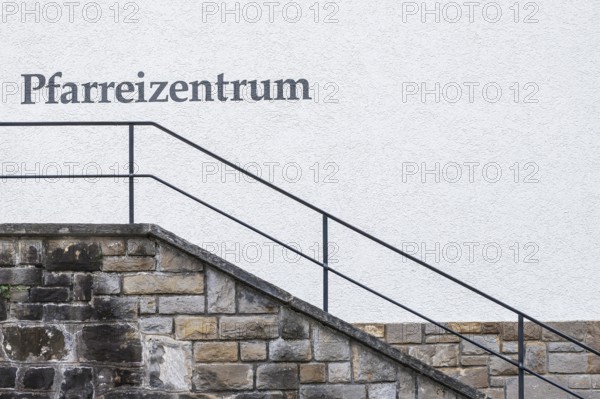 Parish centre lettering