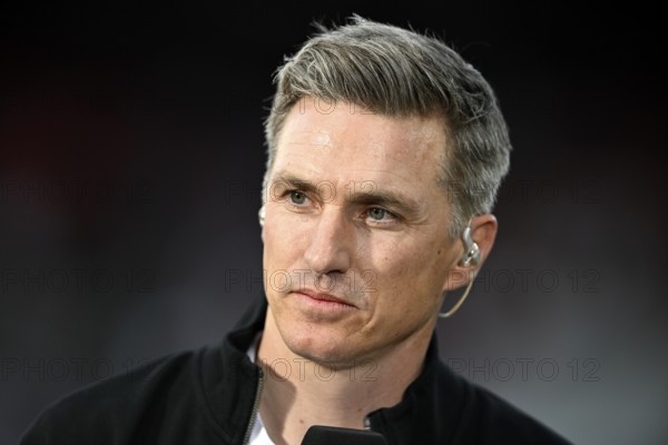 TV pundit Tobias Schweinsteiger on DAZN Portrait Voith Arena, Heidenheim, Baden-Württemberg, Germany, Europe