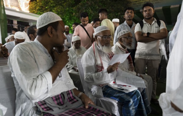 Hajj pilgrims arrives at Hajj Musafir Khana to collect Visa before leaving to the airport, in Guwahati, India on 3 May 2025