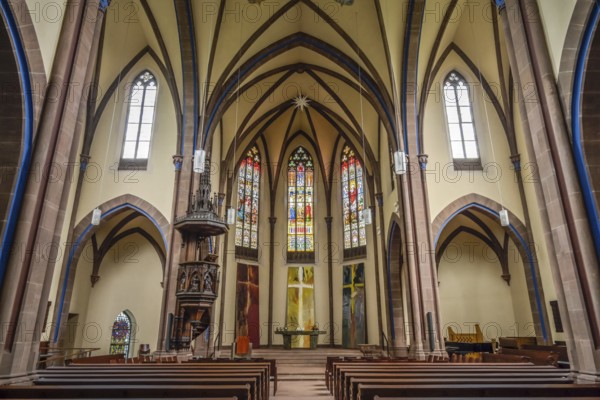 Evangelical City Church, Poststrasse, Offenburg, Baden-Württemberg, Germany, Europe