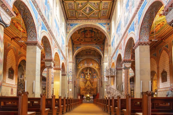 Interior of St. Mary's Church in the old town of Gengenbach in the Black Forest, Germany, Europe