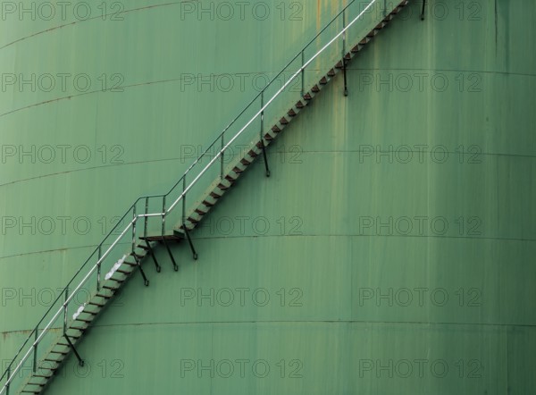 External staircase on a tank, Hamburg harbor, Germany, Europe