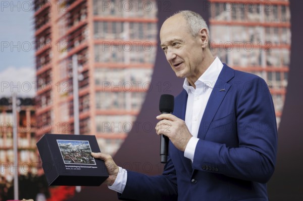 Roland bush, CEO of Siemens AG, pictured at the laying of the foundation stone for Siemensstadt Square in Berlin, 25 June 2024