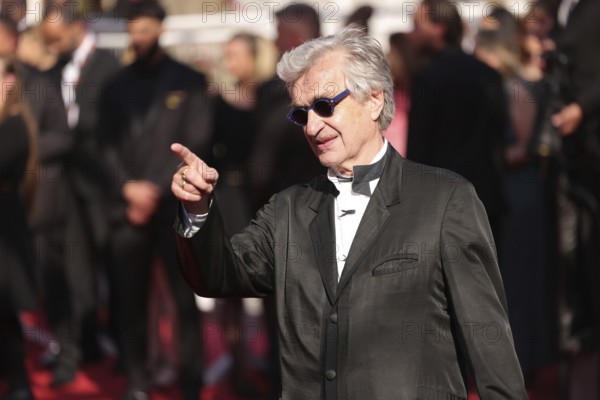Cannes, France, 25 May 2024: Wim Wenders at the closing ceremony on the red carpet of the Palais des Festivals during the 77th Cannes International Film Festival. The 77th Cannes International Film Festival will take place from 14 to 25 May 2024, Europe