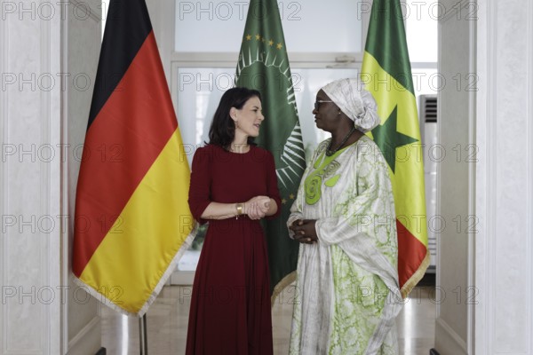 Annalena Bärbock (Alliance 90/The Greens), Federal Foreign Minister, recorded during a meeting with Yacine Fall, Minister for African Integration and Foreign Affairs of the Republic of Senegal, in Dakar, 15 July 2024