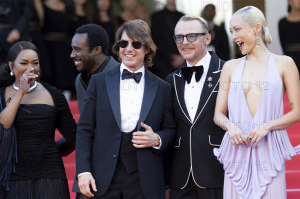 Cannes, France - 14.5.2024: Angela Bassett, Tom Cruise, Simon Pegg and Pom Klementieff during the red carpet for MISSION: IMPOSSIBLE - THE FINAL RECKONING during the 78th Cannes International Film Festival. The film festival takes place from 13 to 24 May 2025