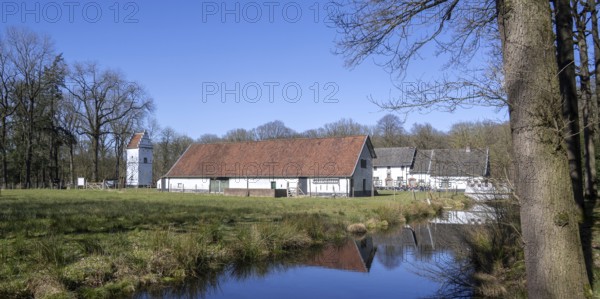 1746 Drongengoedhoeve, Drongengoed farmstead in Drongengoedbos, forest at Ursel near Knesselare, Aalter, East Flanders, Belgium, Europe