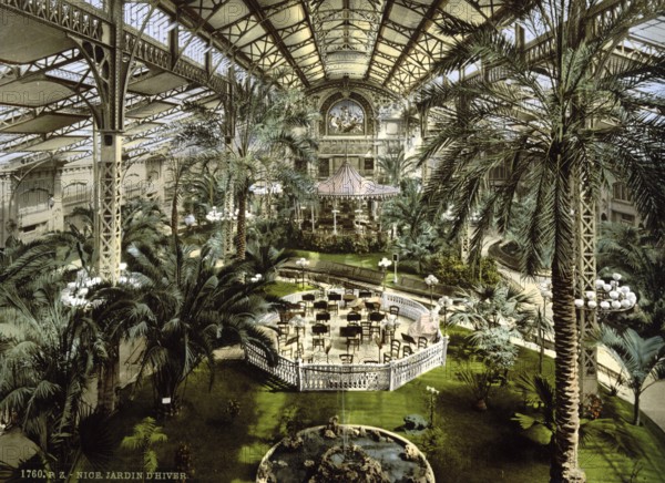 The conservatory, interior view, Nice, Riviera, France, around 1895, Historic, digitally restored reproduction from a 19th century original, Record date not stated, Europe