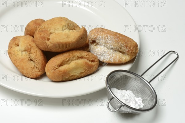 Schenkeli on a plate, sweet pastry for carnival time, Switzerland, Europe