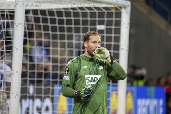 Football UEFA Europa League, 2024/25 season, matchday 2: TSG Hoffenheim v Dynamo Kiev. Picture: Oliver Baumann (1, Hoffenheim)