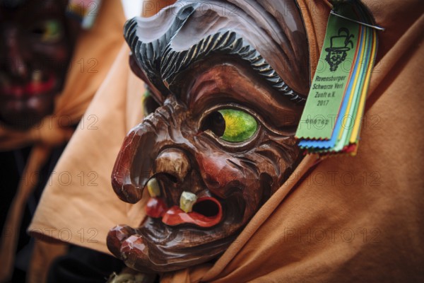 Witch mask, Narrensprung Ravensburg, Swabian-Alemannic carnival, Ravensburg, Upper Swabia, Baden-Württemberg