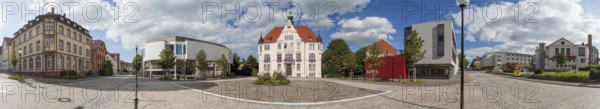 Trossingen Town Hall with Schultheiß-Koch-Platz Panorama Germany