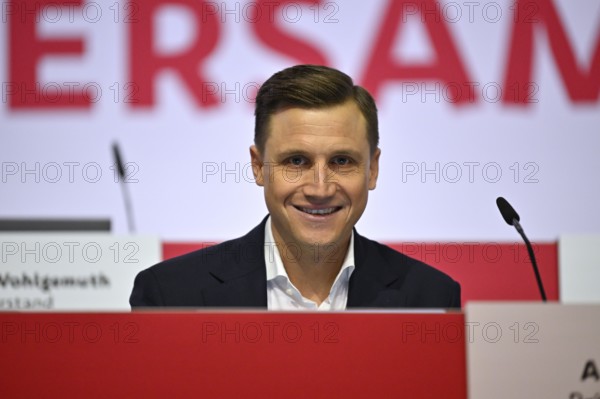 Member of the Executive Committee Andreas Grupp VfB Stuttgart smiles, General Meeting VfB Stuttgart 2025, Hanns-Martin-Schleyer-Halle, Stuttgart, Baden-Württemberg, Germany, Europe