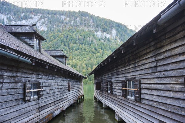 Lake Koenigssee in autumn, Alps, Bavaria, Germany, Europe