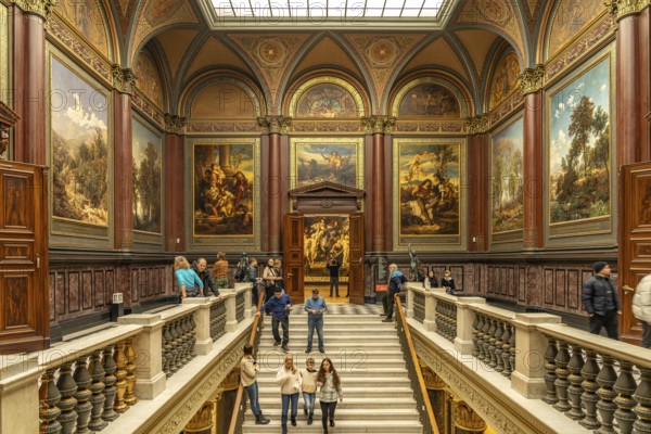 Interior of the Hamburger Kunsthalle, Hamburg, Germany, Europe