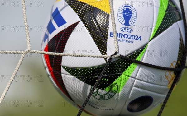 Symbolic image UEFA-EURO 2024: Close-up of the official match ball for the 2024 European Football Championship in Germany
