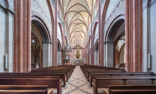 Havelberg Cathedral of St Mary, interior, Brick Gothic, Hanseatic town of Havelberg, Saxony-Anhalt, Germany, Europe