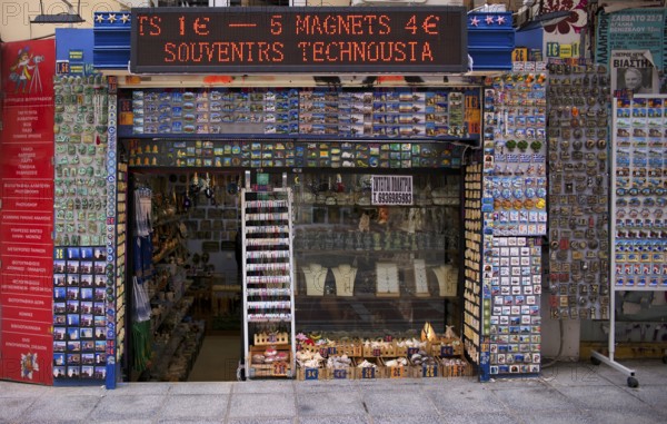 Souvenir shop, souvenirs, souvenirs, Thessaloniki, Macedonia, Greece, Europe