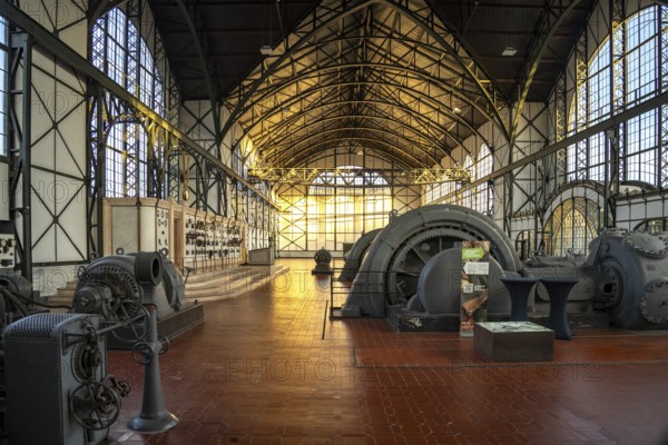 Machine hall of the disused coal mine and museum Zeche Zollern in Dortmund, part of the Route of Industrial Heritage in the Ruhr region, North Rhine-Westphalia, Germany, Europe